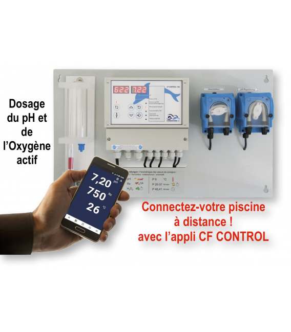 Automate panneau piscine CF Control 100 pH oxygene actif