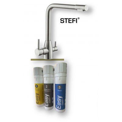 Combiné de filtration sous évier EASY TRIO avec robinet STEFI Robinet Mitigeur Spécial Eau Filtrée