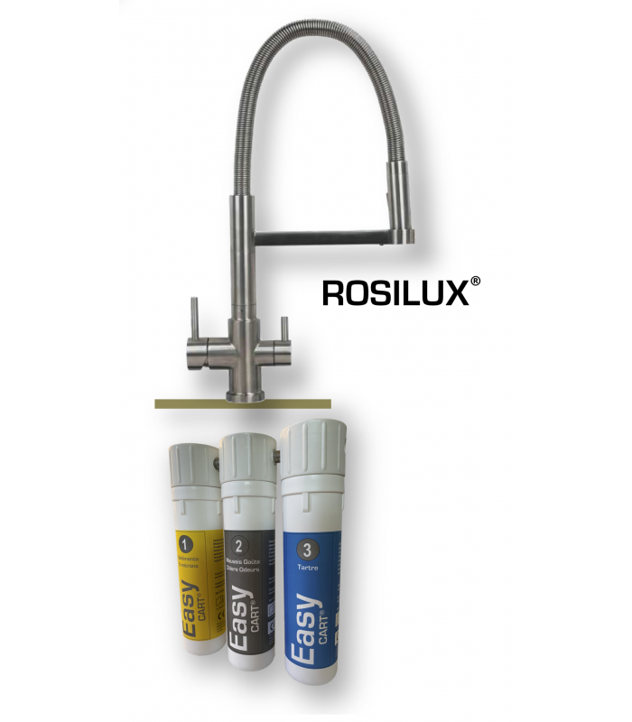 Combiné EASY Robinet douchette ROSILUX TRIO de filtres à installer