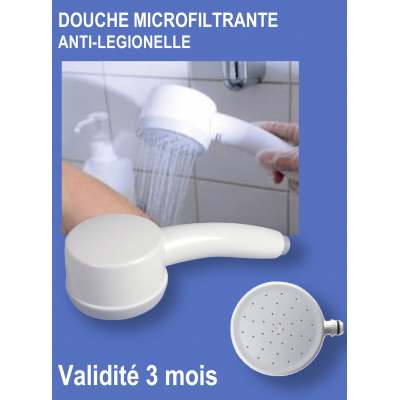 Douchette anti légionelle - filtre terminal microfiltrant 0.1 micron