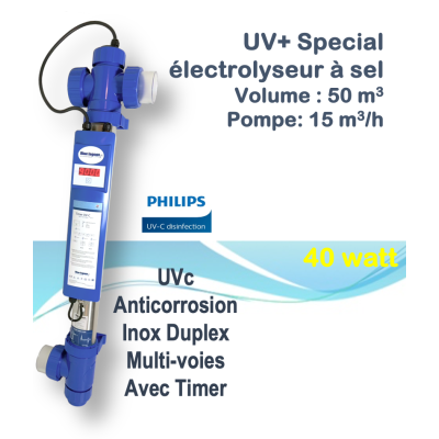 Générateur uvc piscine BLUE LAGOON TIMER DUPLEX 40 W