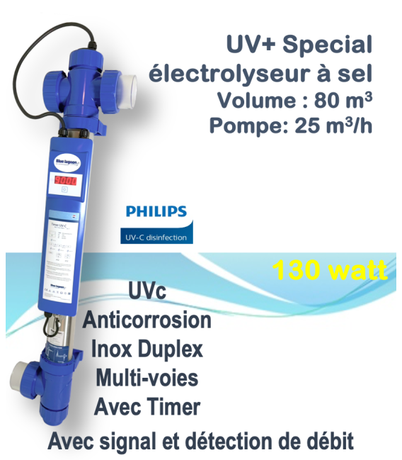 Générateur uvc piscine - BLUE LAGOON TIMER DUPLEX UVC 130W
