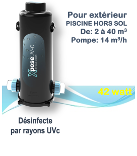 Generateur uvc piscine - BLUE LAGOON XPOSE 42 W
