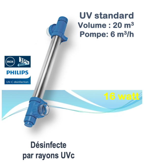 Generateur uvc piscine - BLUE LAGOON TECH UV-C 16 W