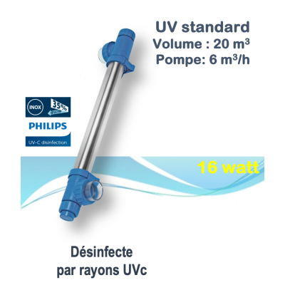 Générateur uvc piscine - BLUE LAGOON TECH UV-C 16 W