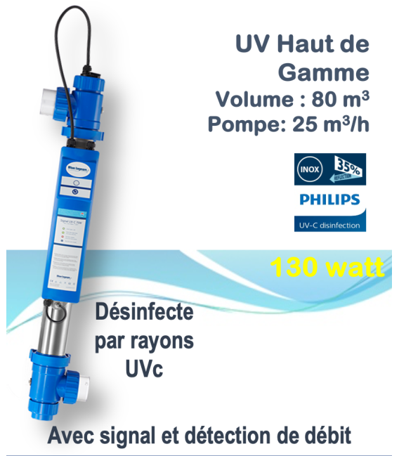 Generateur uvc piscine - BLUE LAGOON SIGNAL UV-C 130 W